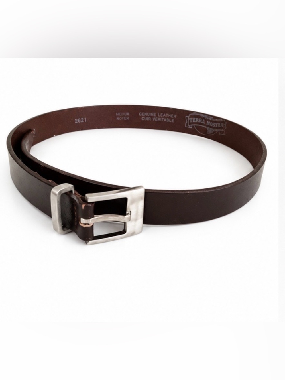 Terra Nostra Genuine Leather Brown Belt Size M